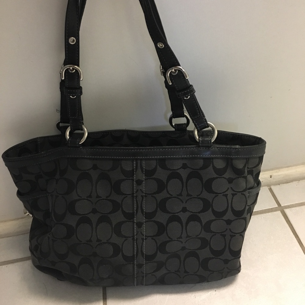 Black coach handbag